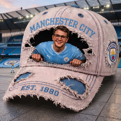Personalized EPL Sun Hat - Custom Name & Face Gift for Football Fans 0407 NAK NHT
