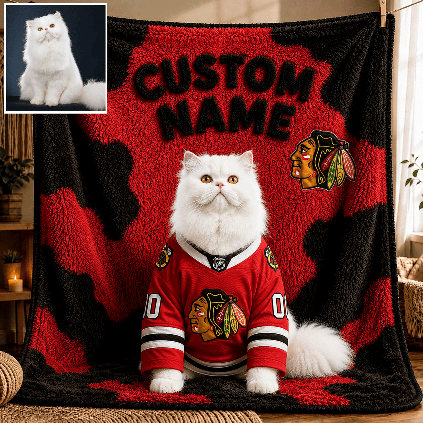 Premium NHL Personalized Pet Blanket NMD CTKT