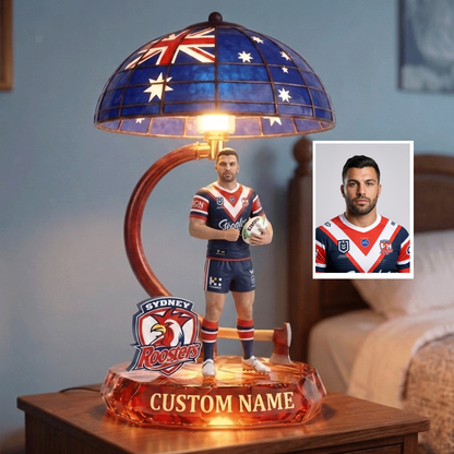 Premium NRL Rugby Player Personalized Acrylic LED Night Light NMD CTKT