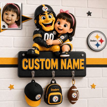 Premium NFL Personalized Kid Custom Shaped Hanging Rack NMD CTKT