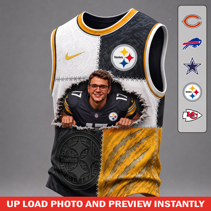 Personalized NFL 3D Ripped Fan Tank Top 1407 NAK TTT