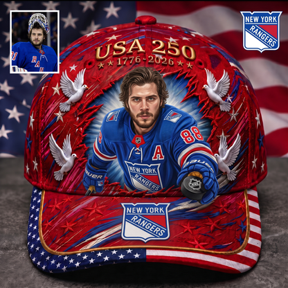 Premium NHL Personalized USA 250 Patriotic Cap NMD TTV