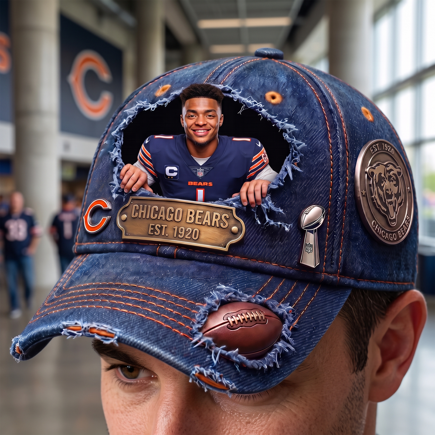 Personalized NFL Sun Hat - Gift for Football Fans 0807 NAK NHT V3