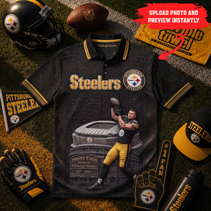 Premium NFL Personalized Player Portrait Stadium Polo Shirt NMD TTV