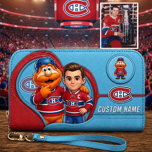 Premium NHL Personalized Leather Long Wallet NMD CTKT