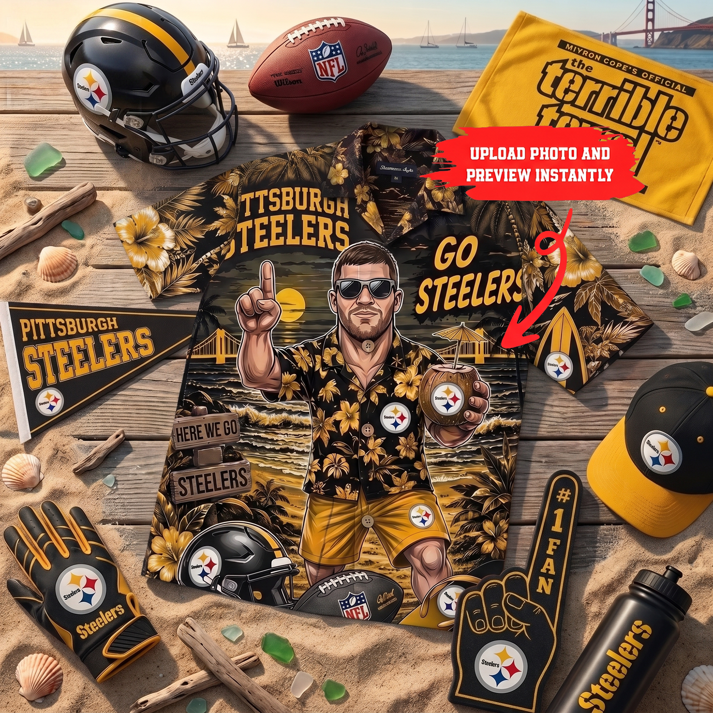 Premium NFL Personalized Tropical Beach Hawaiian Shirt NMD TTV