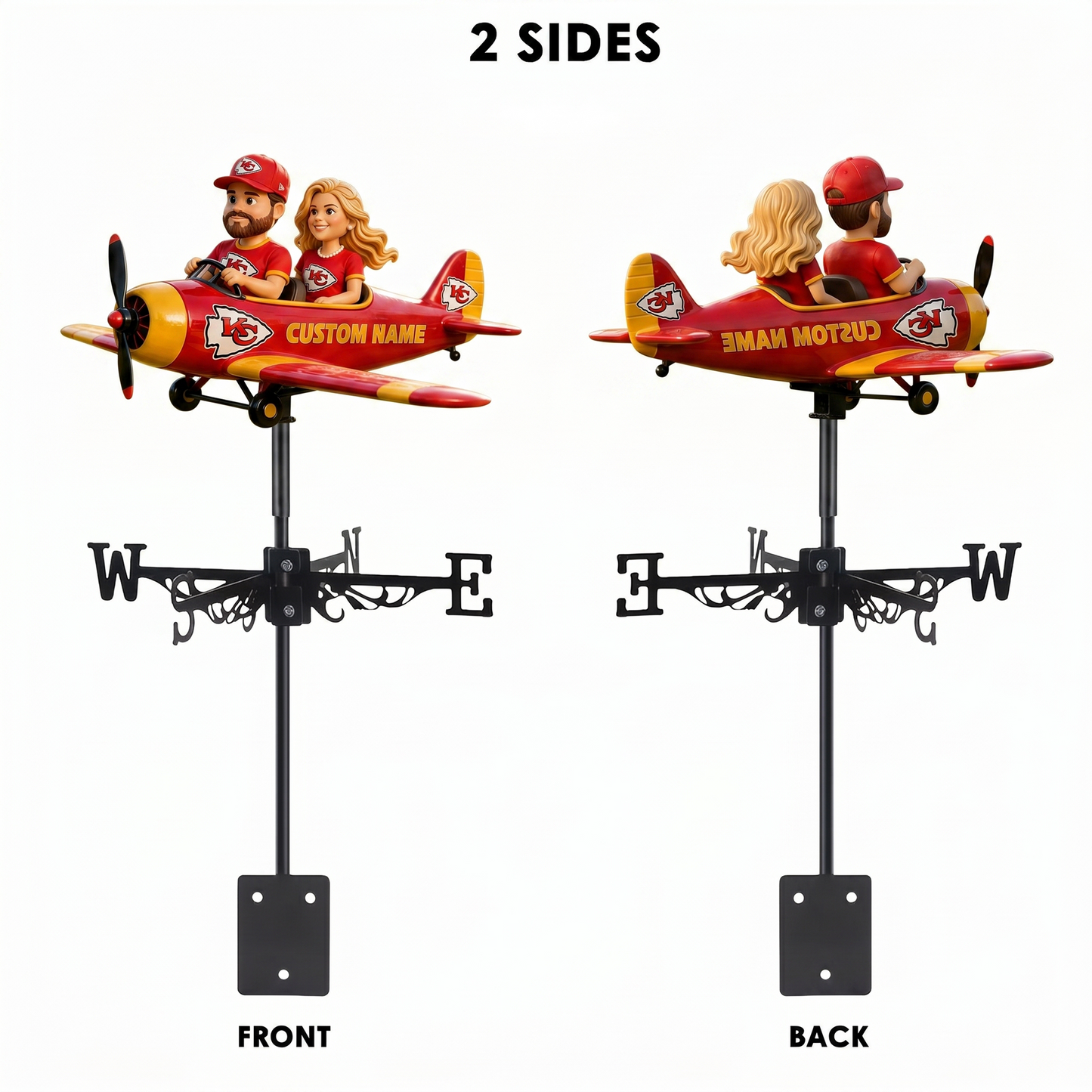 NFL Airphane Couple - Personalized Couple Weather Vane 1006 NAK NHT
