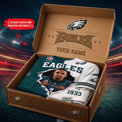 Premium NFL Personalized Rip-Through V-Neck T-Shirt NMD TTV
