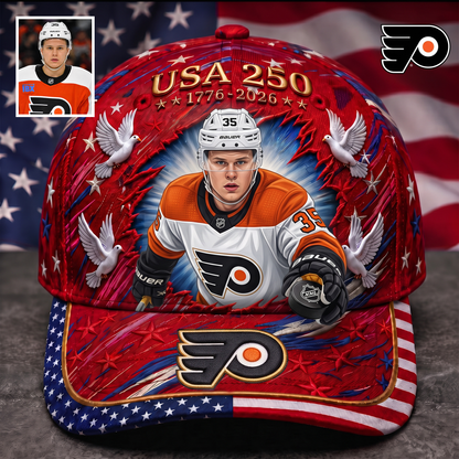 Premium NHL Personalized USA 250 Patriotic Cap NMD TTV