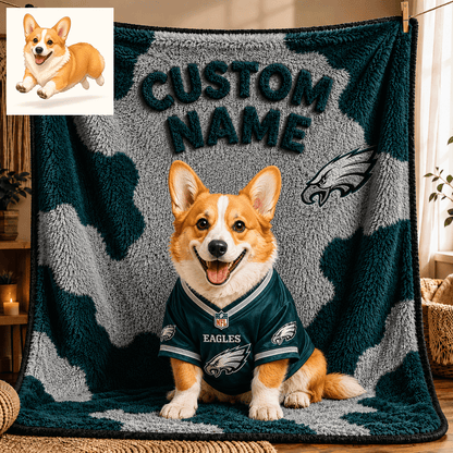 Premium NFL Personalized Pet Blanket NMD CTKT