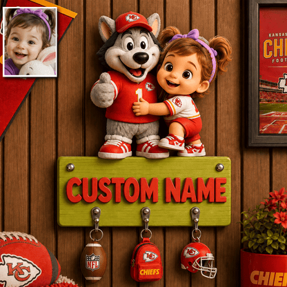 Premium NFL Personalized Kid Custom Shaped Hanging Rack NMD CTKT