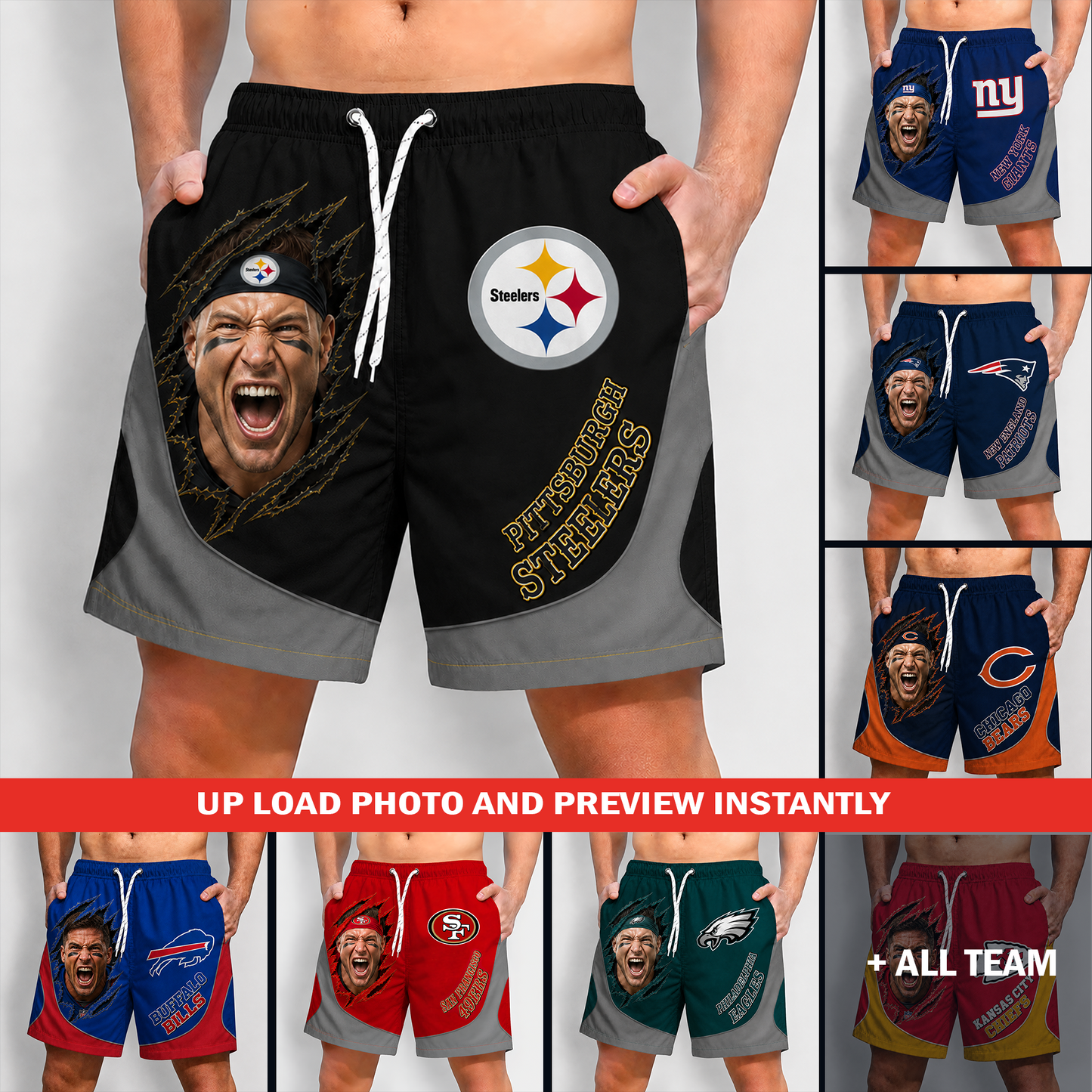 Premium NFL Personalized Shorts 0807 NAK TTT