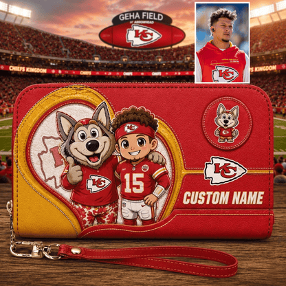 Premium NFL Personalized Leather Long Wallet NMD CTKT