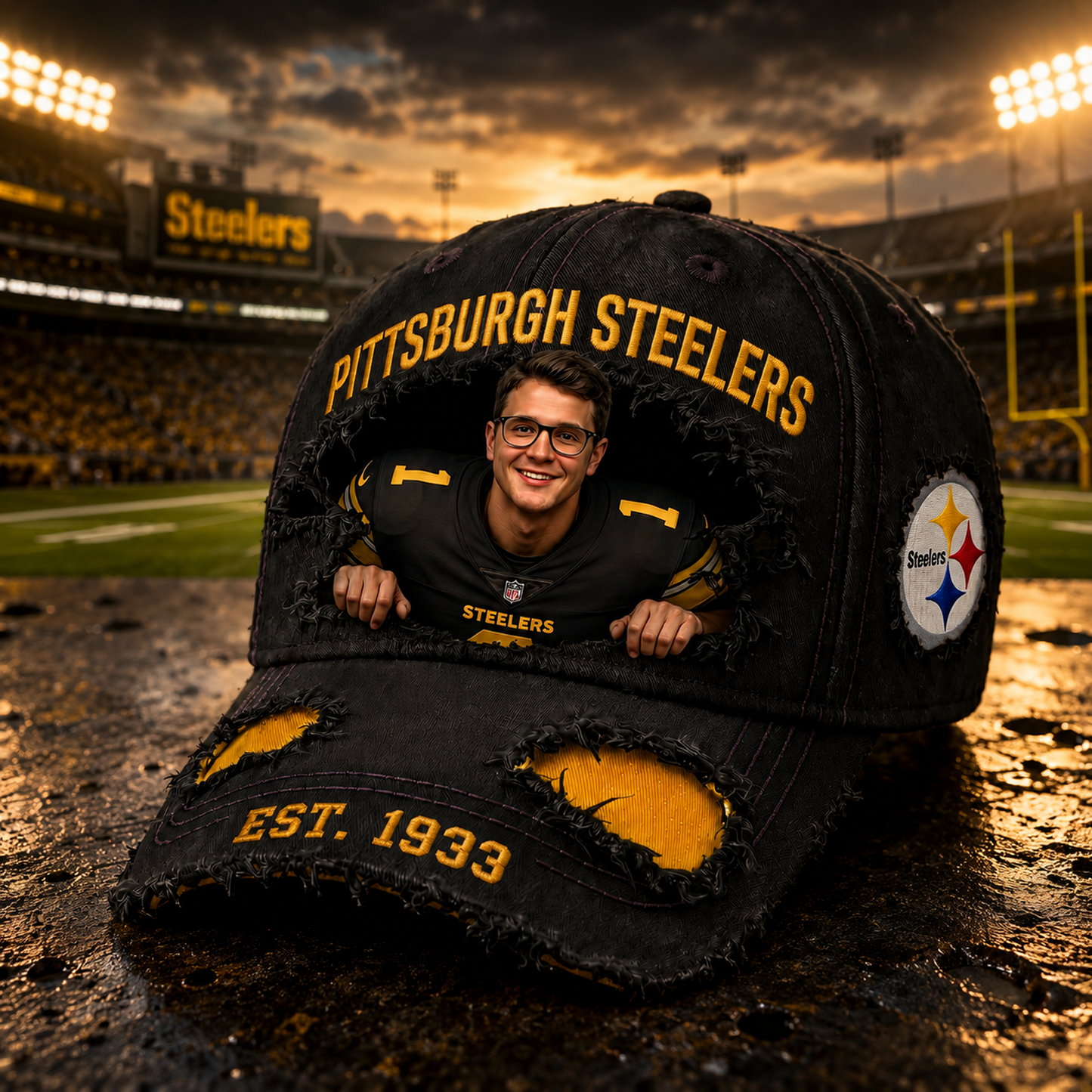Personalized NFL Sun Hat - Gift for Football Fans 0807 NAK NHT