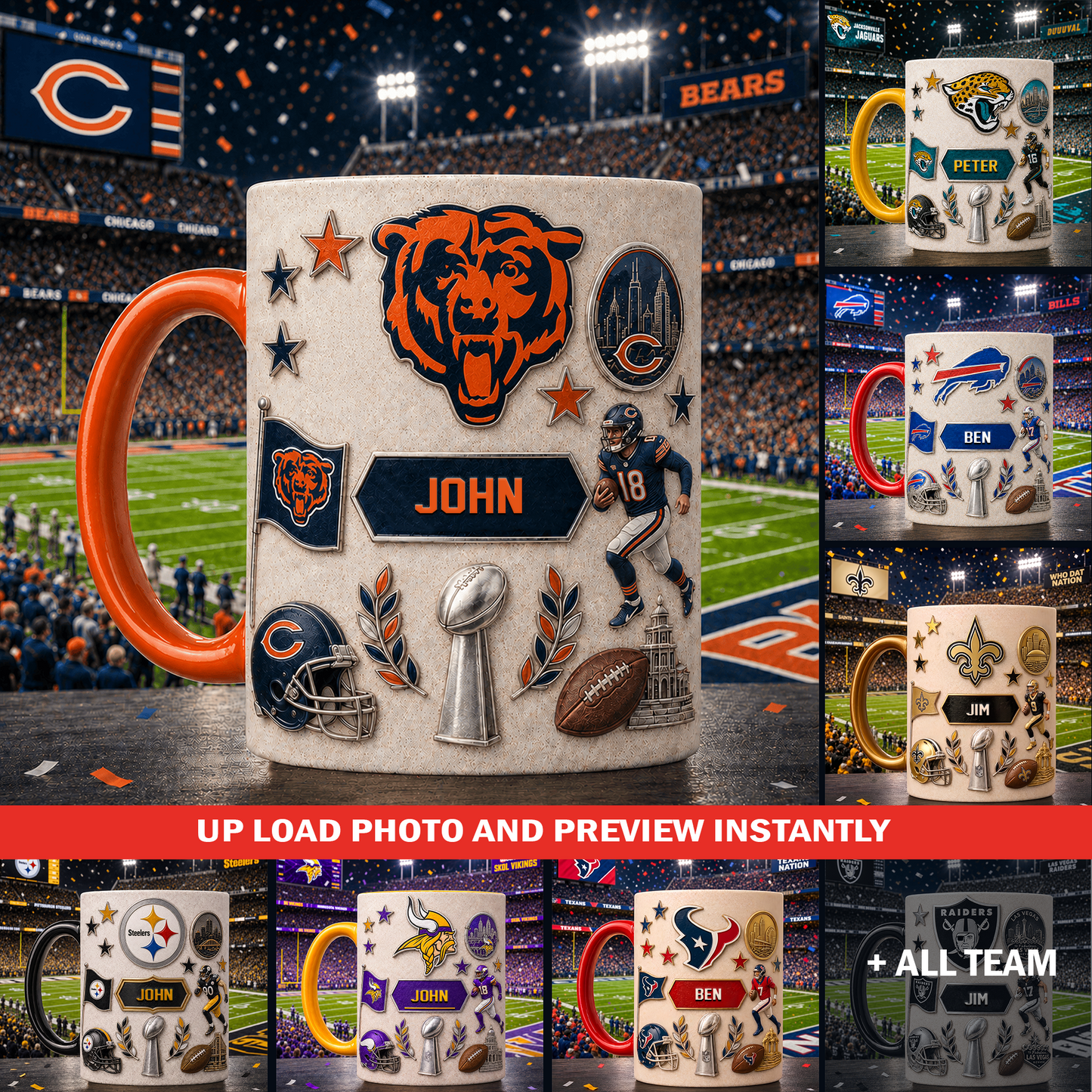 Personalized NFL Premium Mug Gift for Football Fans 0807 NAK TTT
