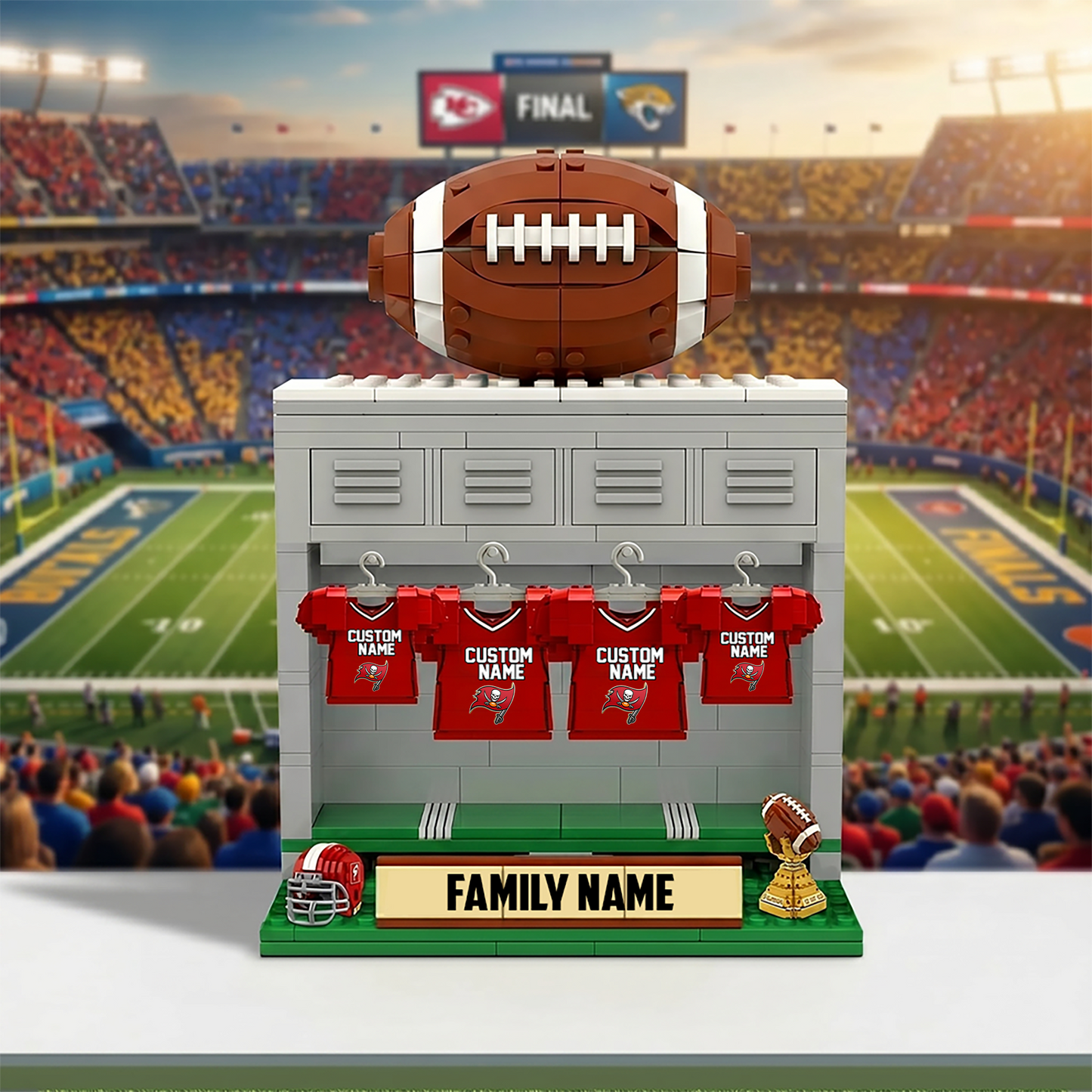 Football Family Plaque - Personalized Gifts For Family 0606 NAK TTT