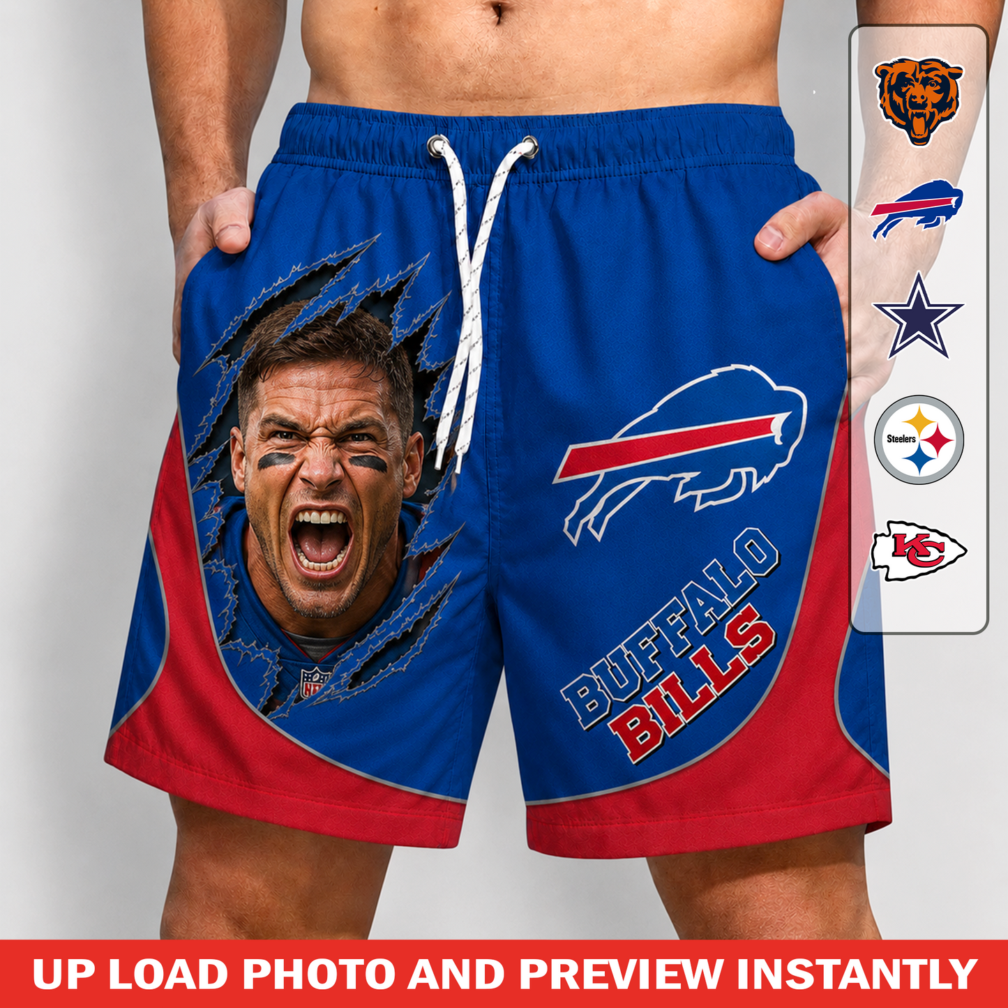 Premium NFL Personalized Shorts 0807 NAK TTT