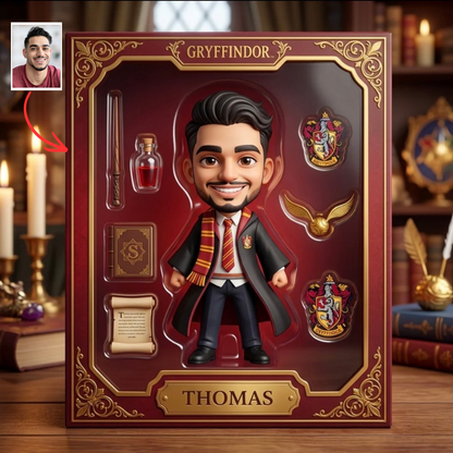 Personalized Magic School Plaque with Photo & Name – Custom Wizard Character Gift BQH