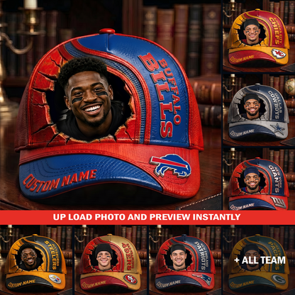 Personalized NFL Sun Hat - Custom Name & Face Gift for Football Fans 0307 V3 NAK TTT