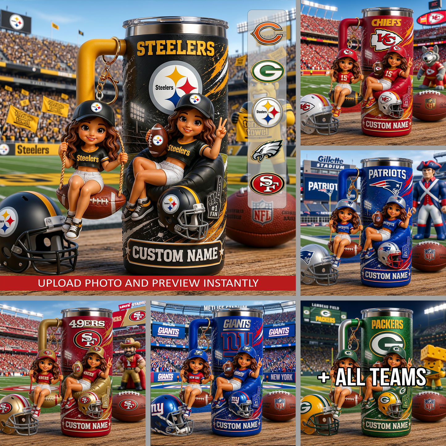 Personalized NFL-themed premium humorous ceramic mug for ocean lovers with velvet pendant 1706 NAK NHT