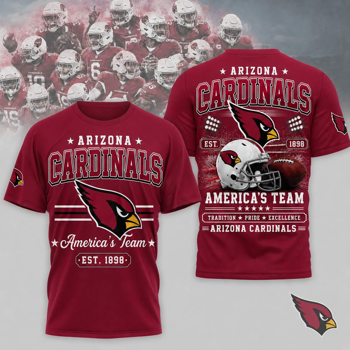 ARI x NFL Premium Team Tradition Pride 3D Shirt