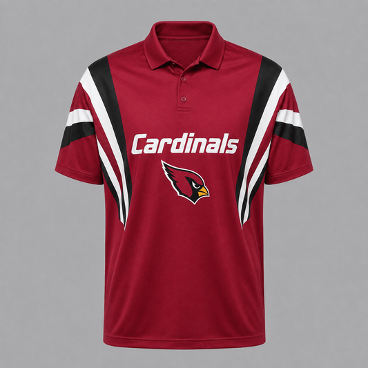 ARI x NFL Sleeve Collared Sports Polo Shirt