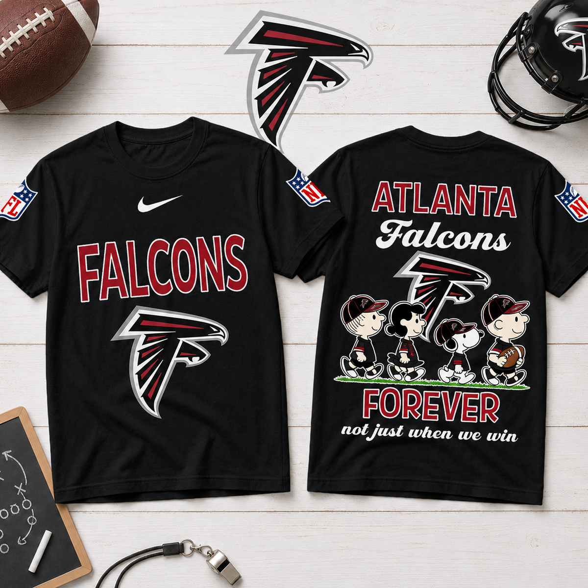 ATL x NFL Forever ƒ?? Peanuts Football Fan 3D Shirt 2007