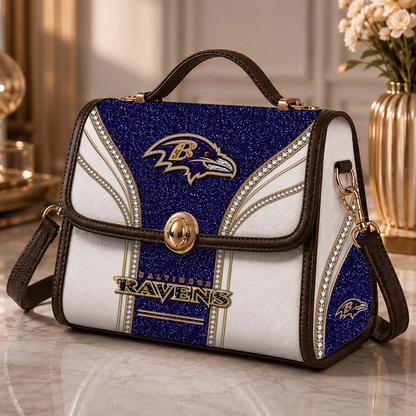 BAL x NFL Glitter Leather Handbag
