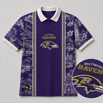 BAL x NFL Heritage Cityscape Polo Shirt for Loyal Fans