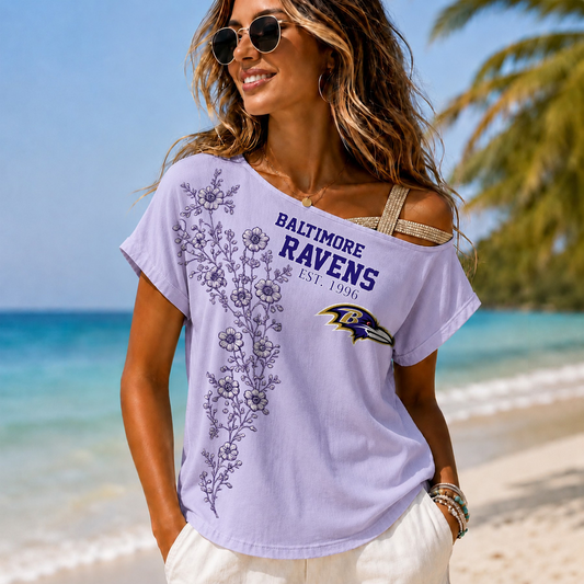 BAL x NFL Slouchy Off-Shoulder T-Shirt