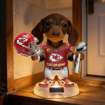 NFL Personalized Dog Solar Acrylic Light 1206 NAK TTT