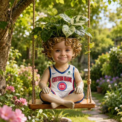 Little Bloom Swing - NBA Personalized Kid Hanging Pot 1606 NAK TTT
