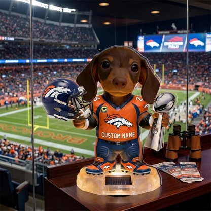 NFL Personalized Dog Solar Acrylic Light 1206 NAK TTT