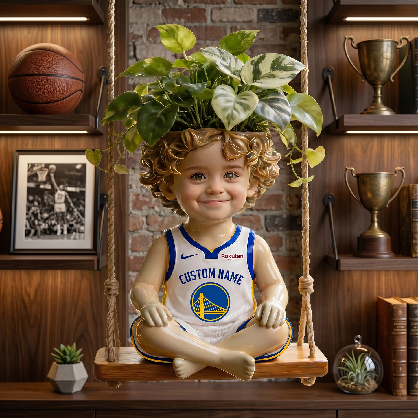 Little Bloom Swing - NBA Personalized Kid Hanging Pot 1606 NAK TTT