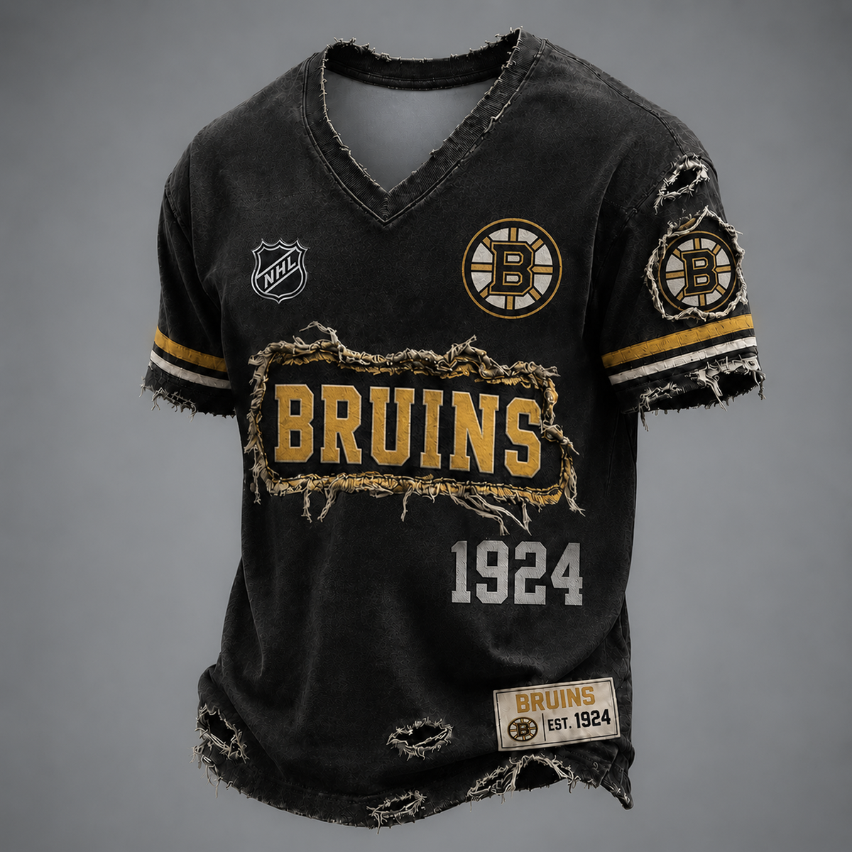 BOS x NHL LUXURY V-Neck T-Shirt 2705 DatND DVT