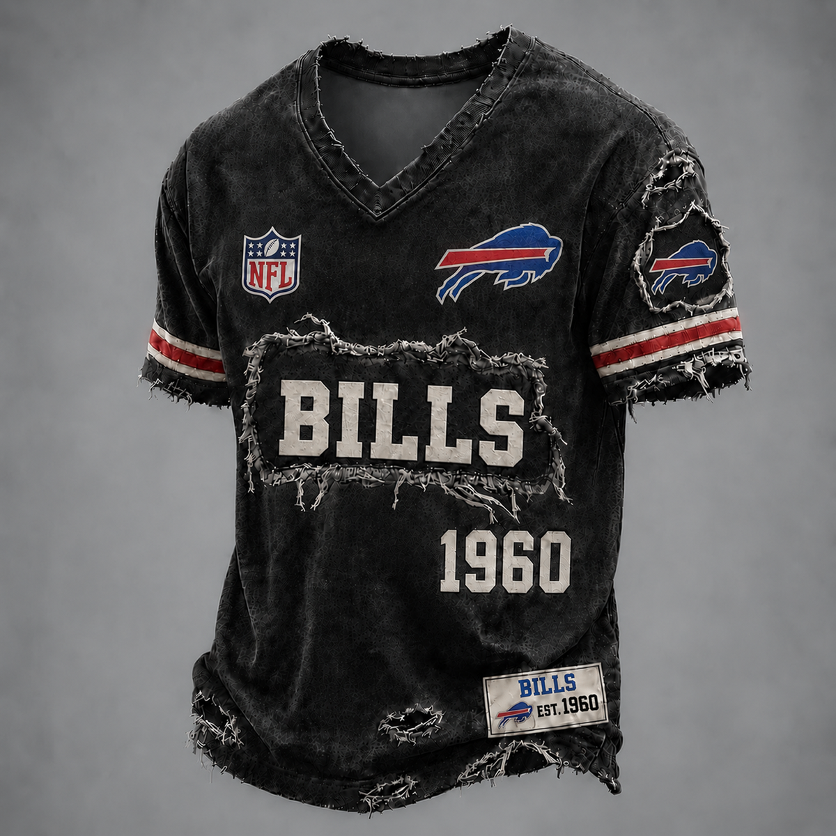 BUF x NFL LUXURY V-Neck T-Shirt 3005 DatND DVT