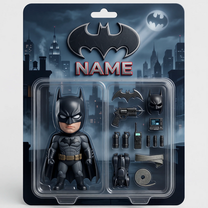 Custom Superhero Action Figure Plaque, Personalized Fan Photo Plaque, Custom Comic Hero Collectible Gift, Personalized Action Figure Display for Fans BQH