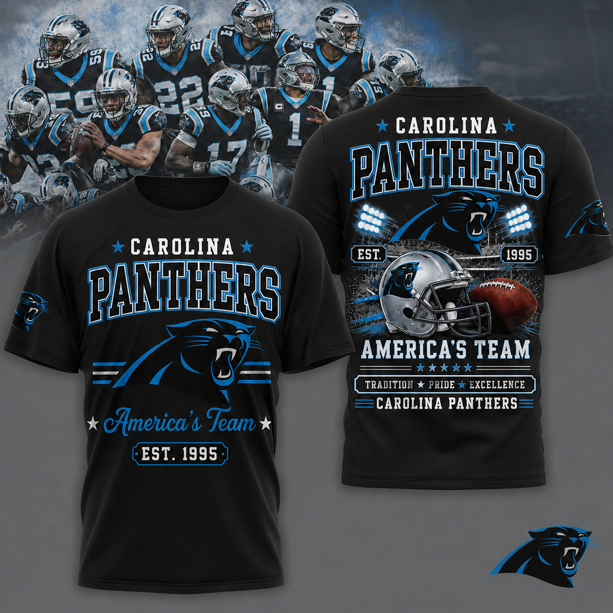 CAR x NFL Premium Team Tradition Pride 3D Shirt