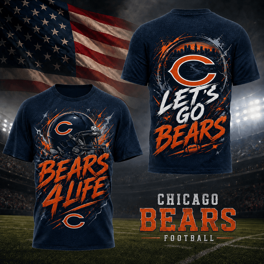 CHI x NFL Premium Fan For Life 3D Shirt