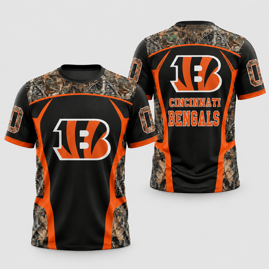CIN x NFL Hunting Camo 3D Shirt