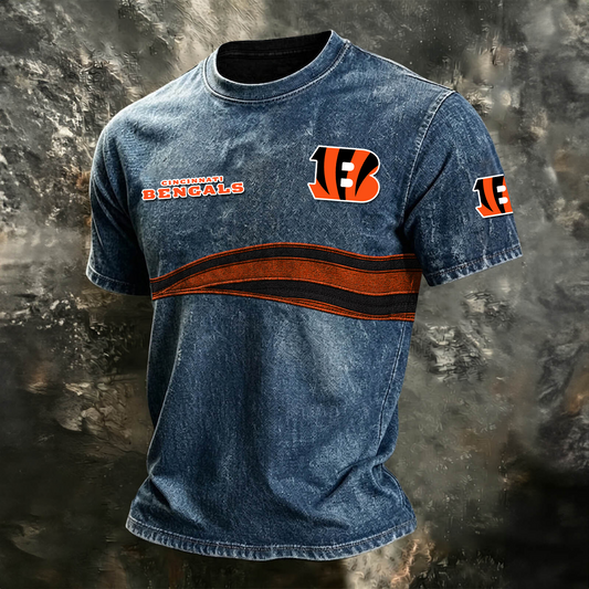 CIN x NFL Washed Cotton Retro Men's T-shirt