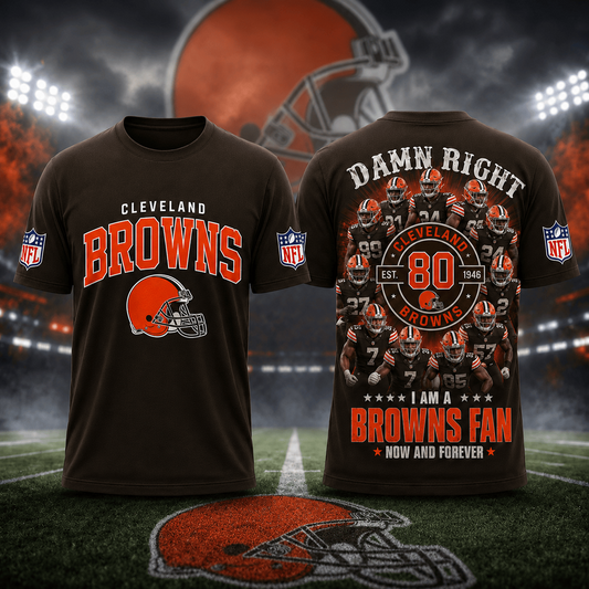 CLE x NFL Damn Right Forever Fan 3D Shirt