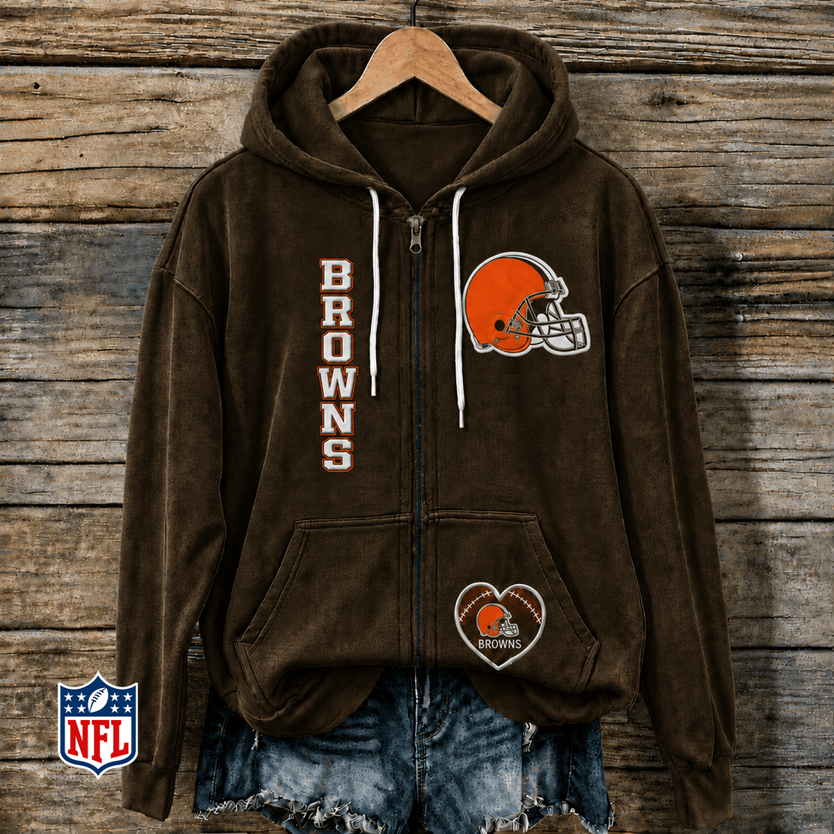 CLE x NFL Full-Zip Fleece Hoodie