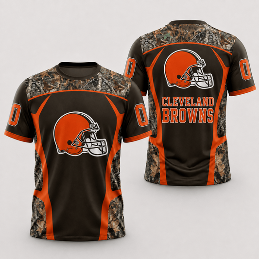 CLE x NFL Hunting Camo 3D Shirt