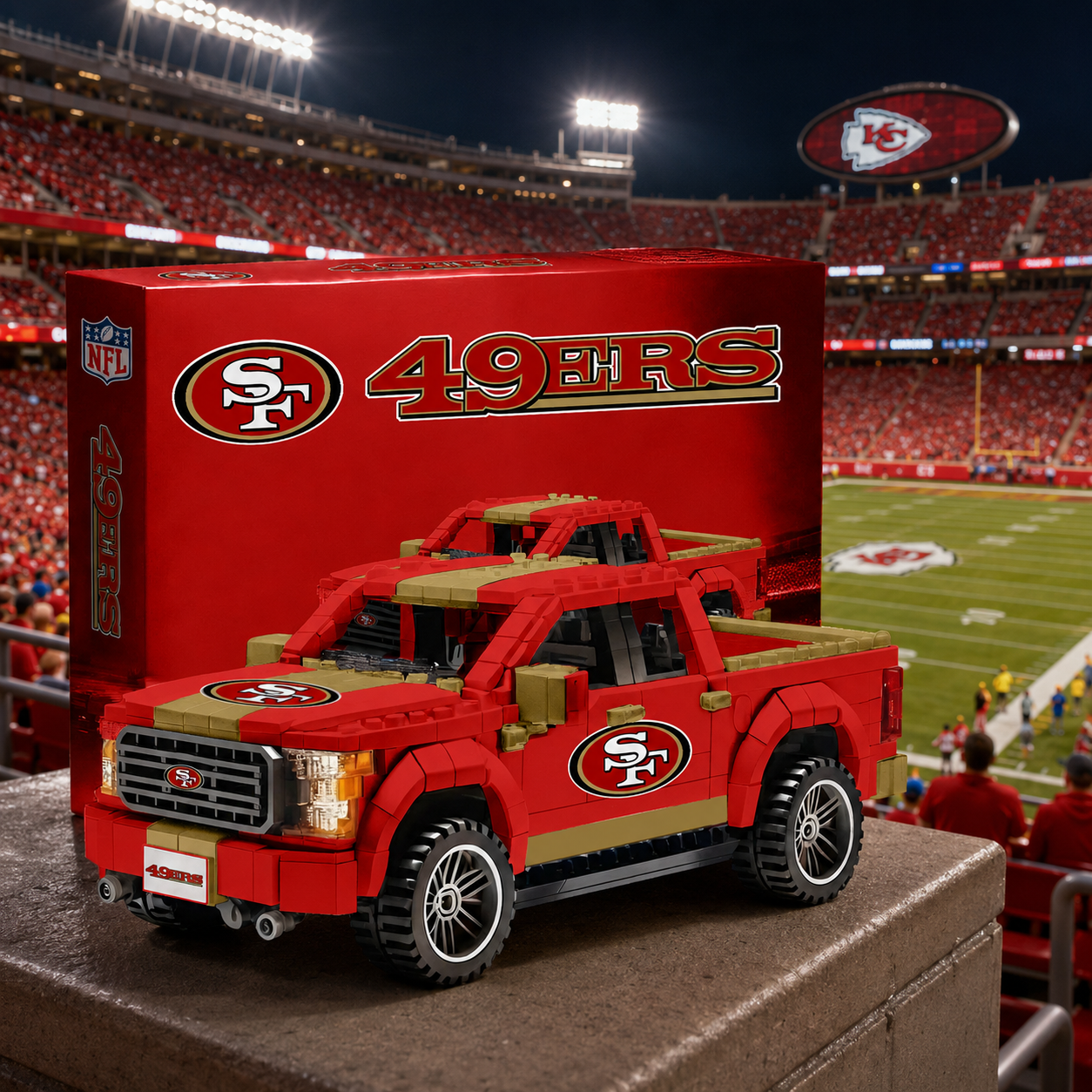 NFL 3D Racing Truck Model Building Block Set 0406 NAK TTT