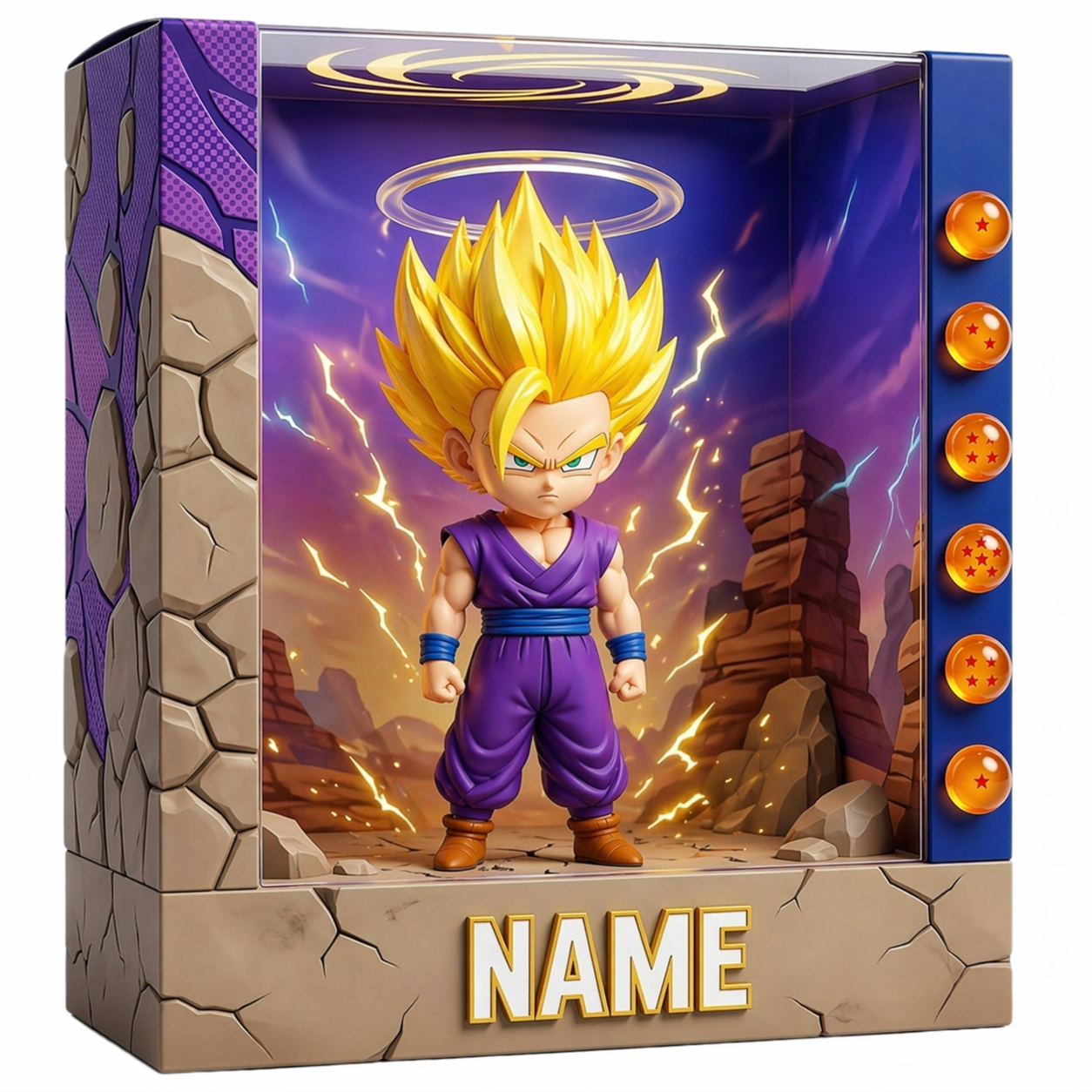 Personalized Anime Plaque Custom Photo – Martial Arts Kid Gift, Custom 3D Character Display, Birthday Gift for Kids, Name Personalized Keepsake