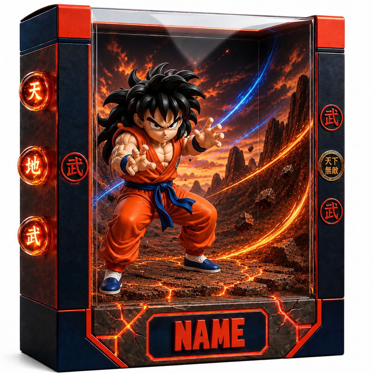 Personalized Anime Plaque Custom Photo – Martial Arts Kid Gift, Custom 3D Character Display, Birthday Gift for Kids, Name Personalized Keepsake