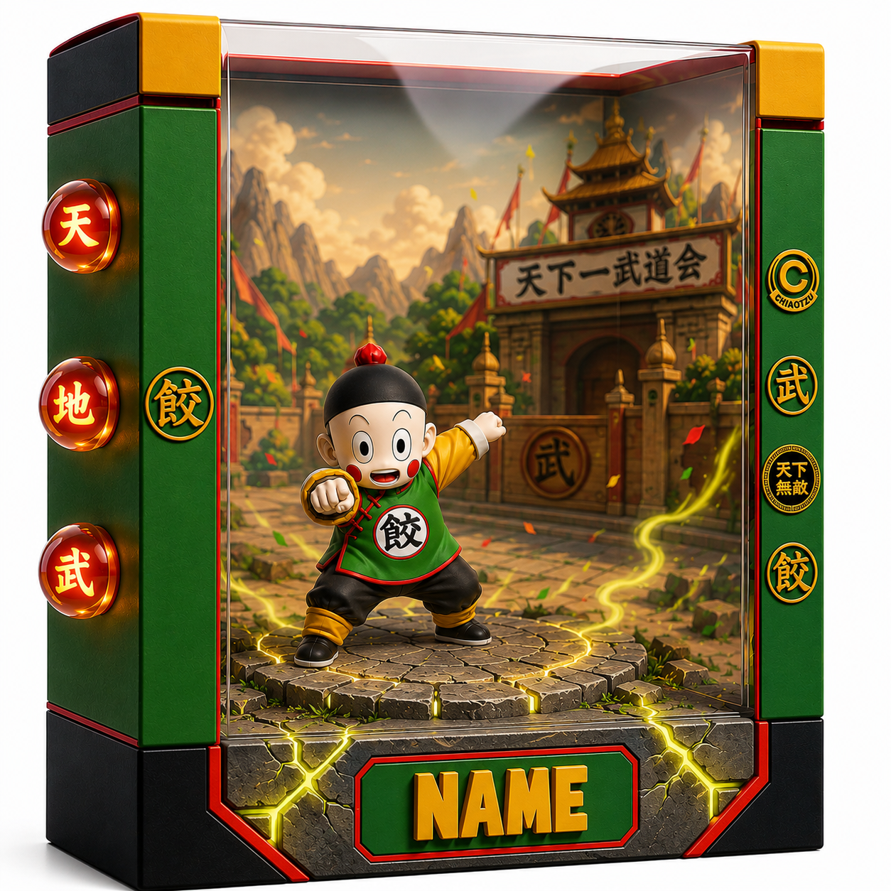Personalized Anime Plaque Custom Photo – Martial Arts Kid Gift, Custom 3D Character Display, Birthday Gift for Kids, Name Personalized Keepsake