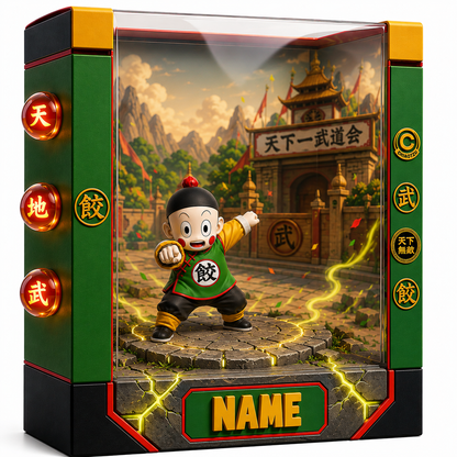 Personalized Anime Plaque Custom Photo – Martial Arts Kid Gift, Custom 3D Character Display, Birthday Gift for Kids, Name Personalized Keepsake