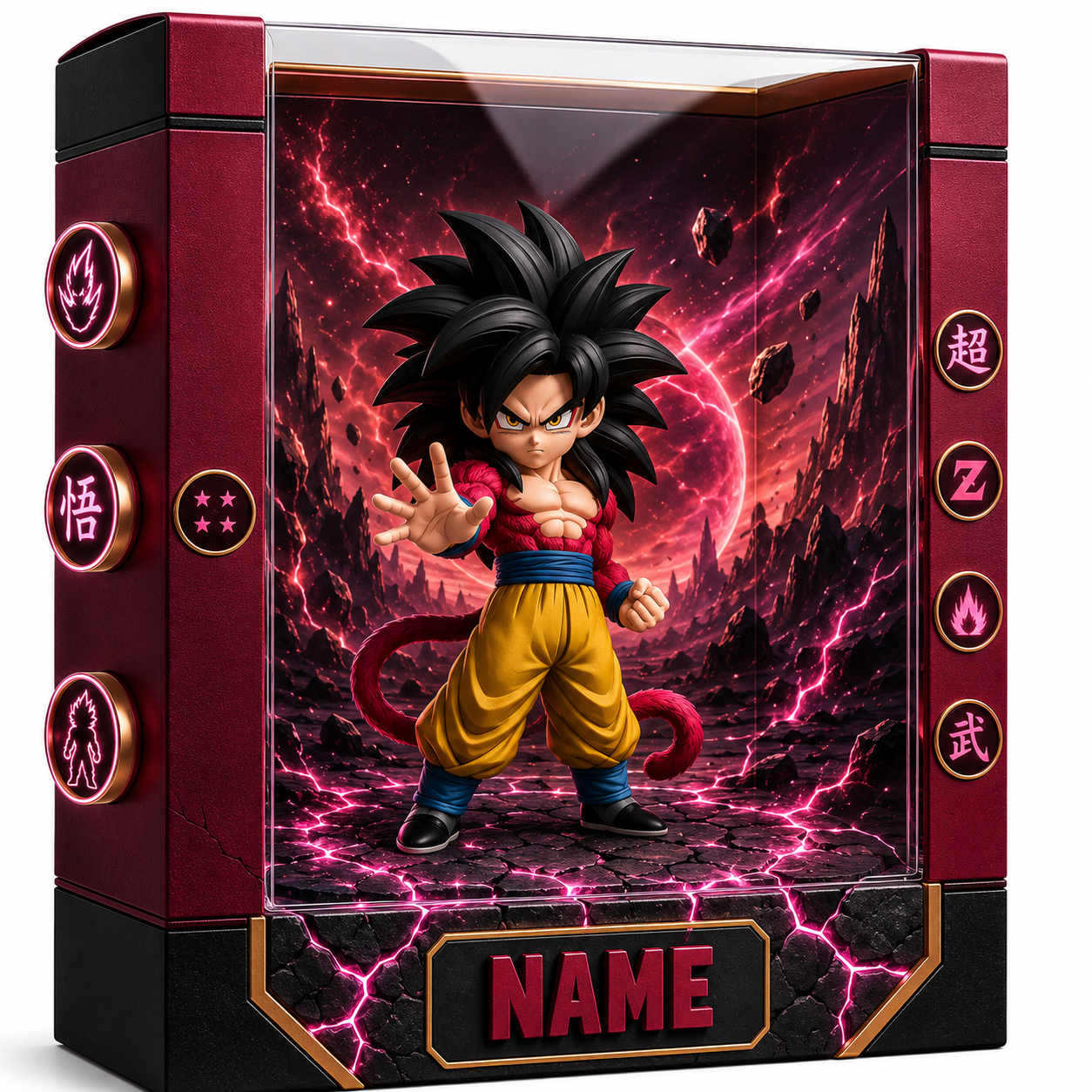 Personalized Anime Plaque Custom Photo – Martial Arts Kid Gift, Custom 3D Character Display, Birthday Gift for Kids, Name Personalized Keepsake